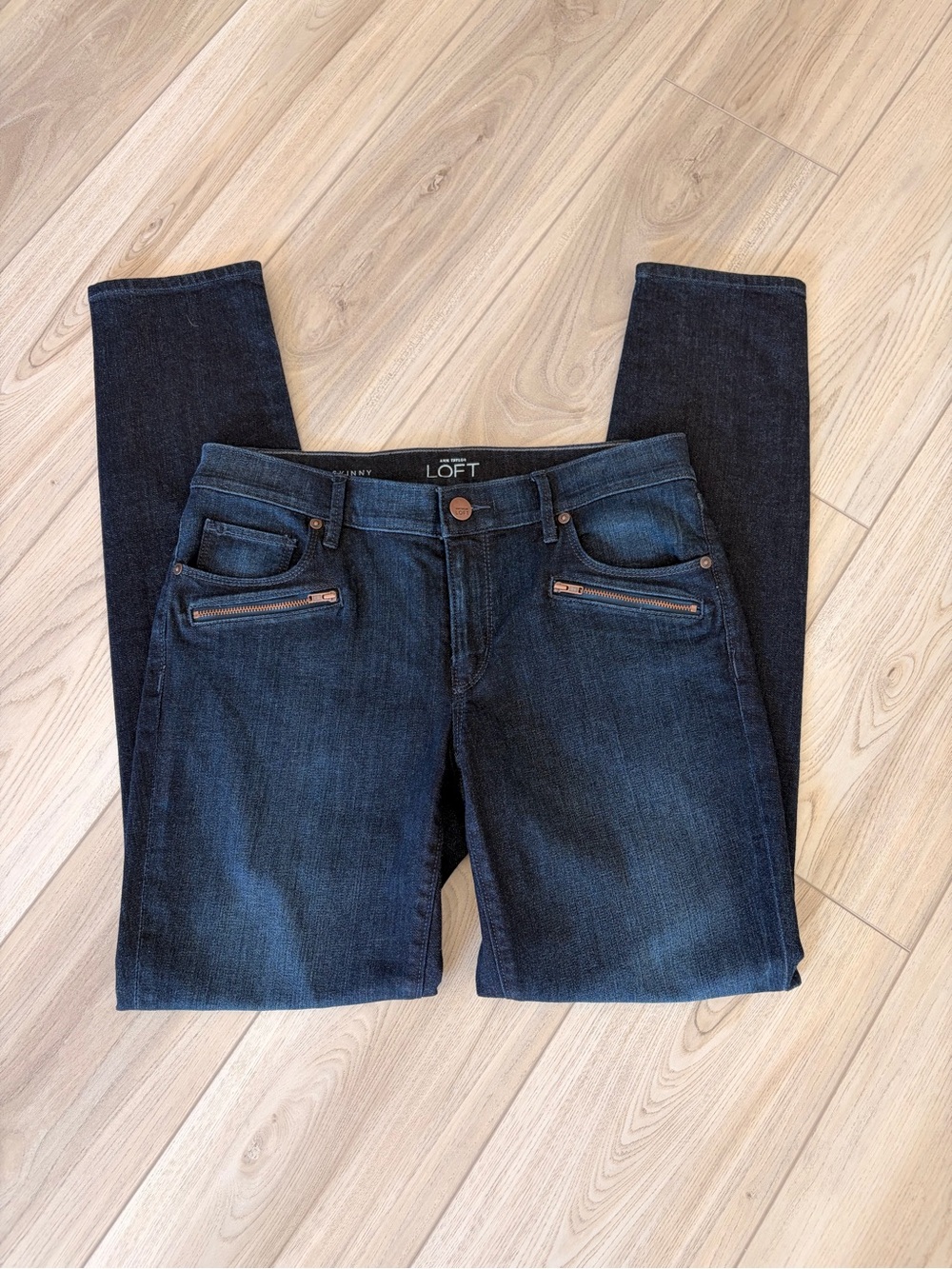 LOFT Dark Wash Skinny Jeans for Women